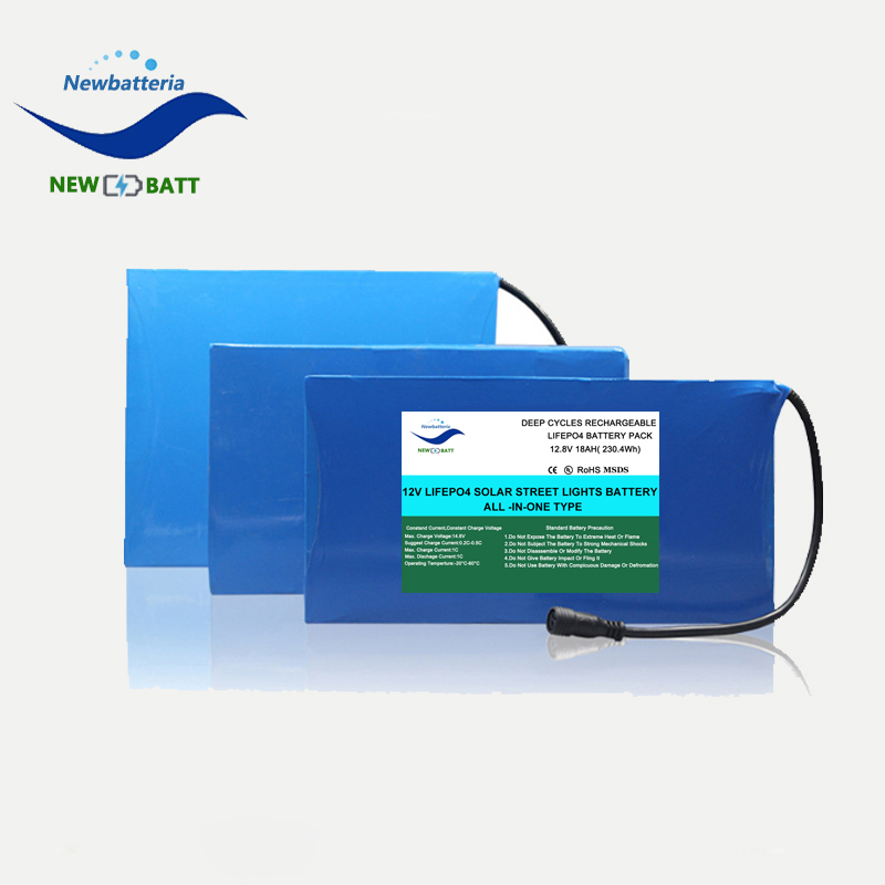 All in one solar streetling battery